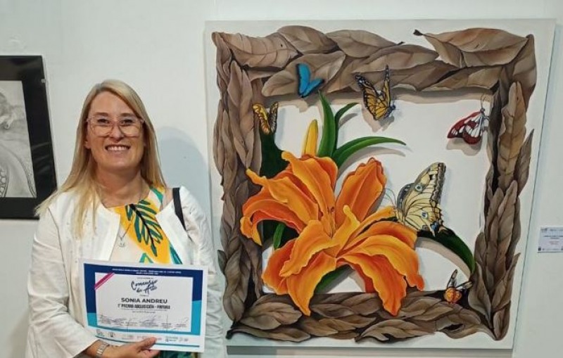 Sonia Andreu obtuvo el primer premio de la Bienal de pintura